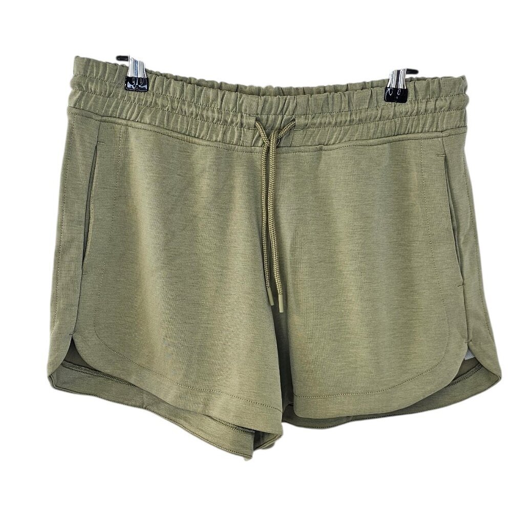 Athleta Olive Green High-Waist Athletic Shorts